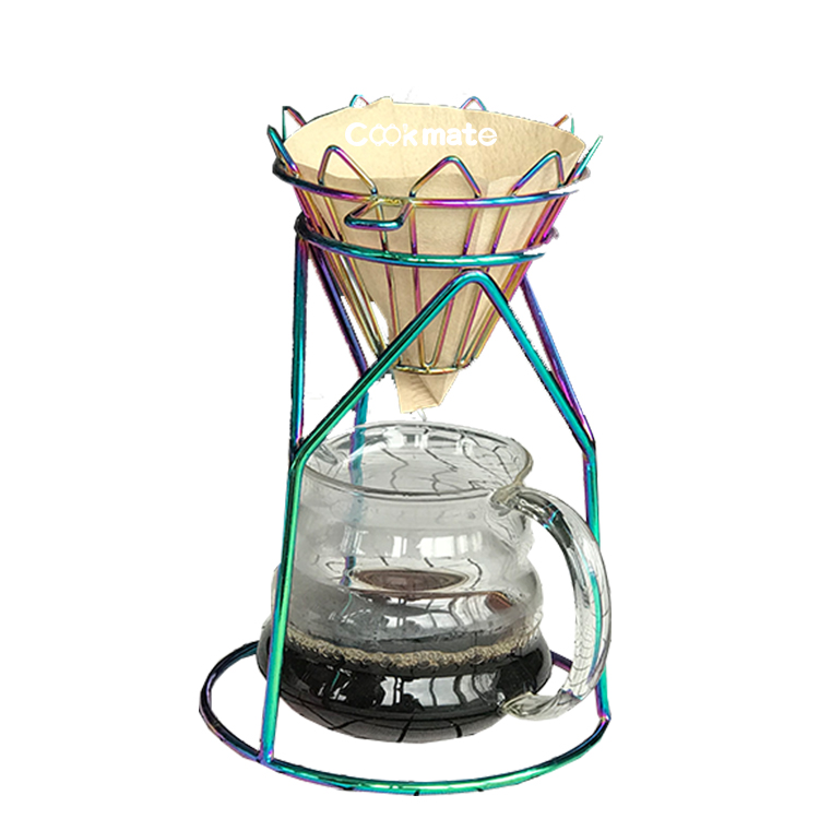 304 Acero inoxidable Mocha Portátil Coffee Dripper Drip Drip Rack Verter Sobre Coffee Filter Holder Coffee Drip Stand Filter