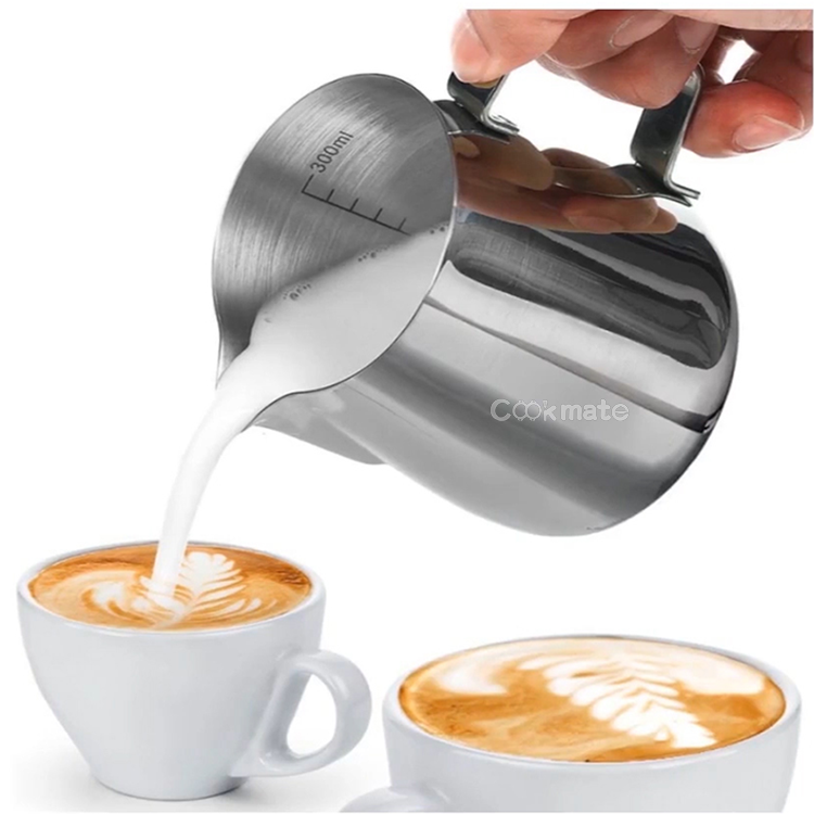 350/500 / 600ml último lanzador de leche de acero inoxidable café espuma de jarra de jarra taza de té