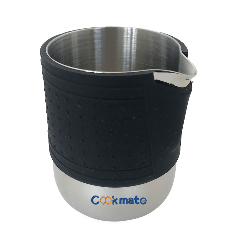 Tamaño perfecto para hacer 1 Cappuccino o 2 lattes de acero inoxidable Latte Art Creamer Cup