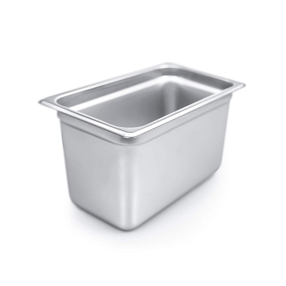6 "Tabla de vapor profunda 1/4 Tamaño de acero inoxidable Anti-Jam Peso estándar Hotel GN Food Pans