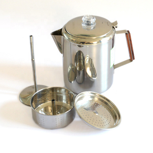 COOKMATE CLÁSICO DE ACERO INOXIDABLE YOSEMITE 9 CUPAS CAFÉ PERCOLORICIO KETTLE POTER HACIENDO PLATA
