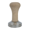 Flow perfecto Logotipo gratuito Diámetro impreso 58mm Barista Press Stamper Calibrado Coffee Hammer
