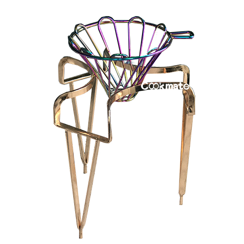 Soporte de papel de filtro de café de cookMate 304 Acero inoxidable Pedcolator Marco Rack Stain Drip Drip Line