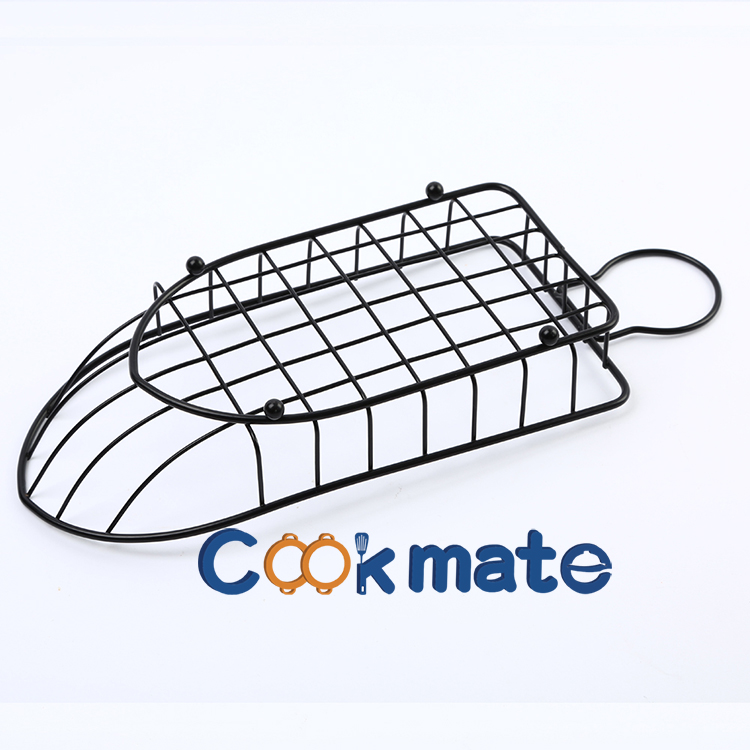 COOKMATE NEGRO CUBIERTO DE POLVO BLACK EN FRENAJE EN FRENAJE EN FRANCIA FRANSAFRIES FRANS PAN PAGO Cesta de pollo para hornear platos y sartenes