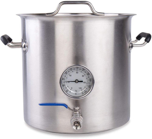 El acero inoxidable incluye la válvula de la tapa de la tapa de la válvula de la bola del termómetro PRE PROCUPADA PRODUCTO INFERIOR HOME COMERCIALIZADOR COMBANDO KETTLE COMBATE BUBLE POT