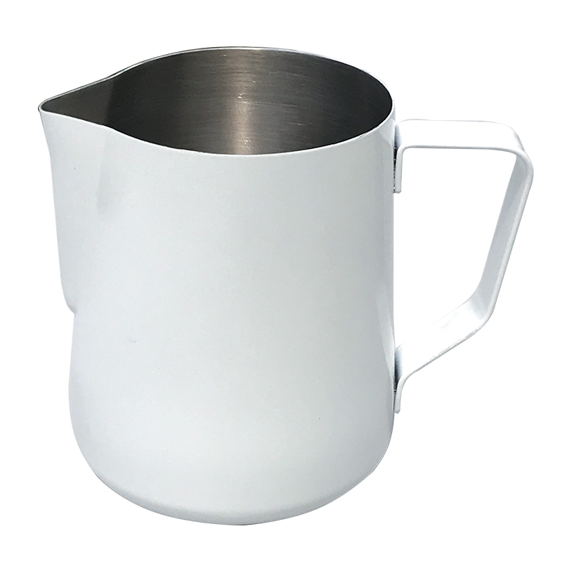 Copa de garland de jarra de leche blanca para leche de café café café espresso