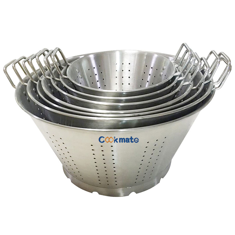 COOPLA DE ALIMENTADOR DE ALIMENTOS DE ALIMENTACIÓN Cesta de drenaje vegetal Cesta de acero inoxidable Malla de malla Sieve Colador