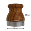 Coffeeshop Accesorio Manija de madera 304 Base plana de acero inoxidable Calibrado Tamper de café